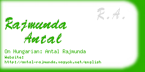 rajmunda antal business card
